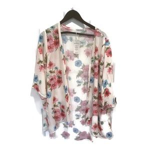 Pink Milly floral kimono Large NWT